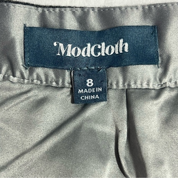 Modcloth Woman’s Gray Pocket Wool Blend Career Zip Closure Lined Y105 Size 8 - Picture 7 of 9